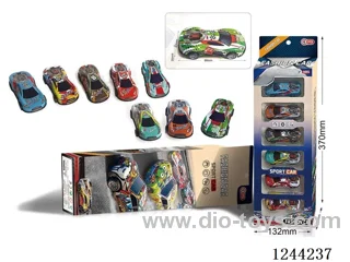 8.6cm Pull Back Tin Car 6PCS