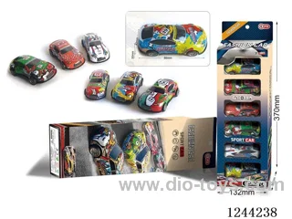 8.6cm Pull Back Tin Car 6PCS