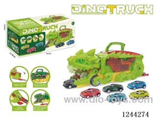Swallow Car Transformer Dinosaur (with 3PCS Alloy Pull Back Vehicle Random/1 Self-sticky Sheet)
