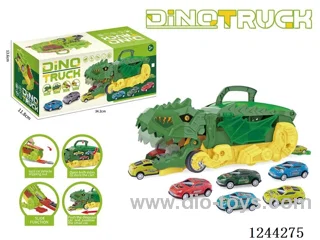 Swallow Car Transformer Dinosaur (with 3PCS Alloy Pull Back Vehicle Random/1 Self-sticky Sheet)