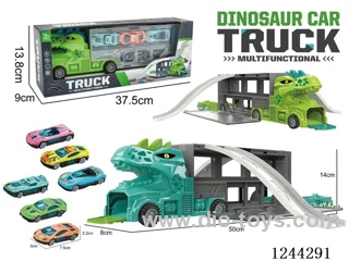 Portable Ejector Storage Dinosaur Head Cargo Van (2 Colours Mixed Green and Blue) Blue)