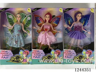 11.5 inch jointed flower fairy doll/3 mixed