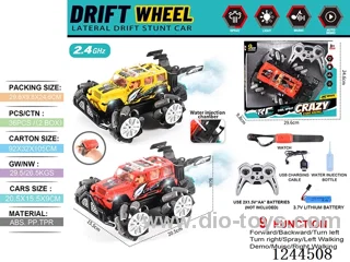 2.4G 9ch rc car W L/M/spray/watch included battery