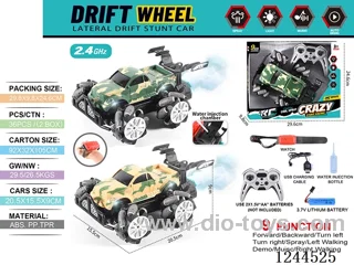 2.4G 9ch rc car W L/M/spray/watch included battery