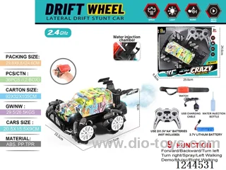2.4G 9ch rc car W L/M/spray/watch included battery