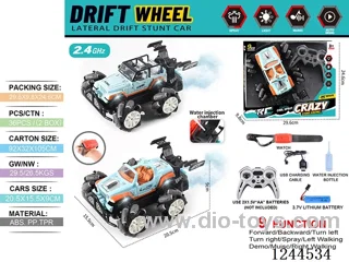 2.4G 9ch rc car 2 mixed W L/M/spray/watch included battery