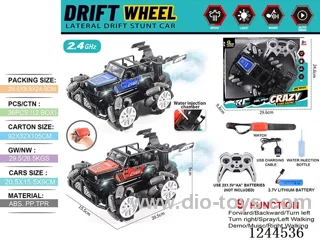 2.4G 9ch rc alloy car W L/M/spray/watch included battery