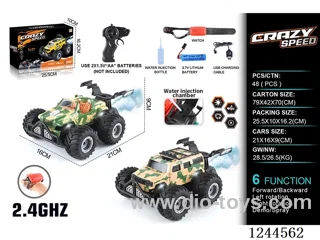 1:16 2.4G 6ch rc car 2 mixed with watch/spray included battery
