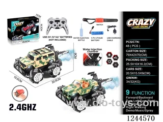 2.4G 9ch rc car 2 mixed W L/M/spray/watch included battery
