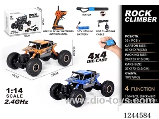 1:14 2.4G 4ch 4WD rc alloy car with watch included battery
