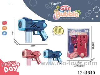 10 Holes Electric Multi-Hole Bubble Pistol with 1 Bottle of 45ML Bubbles (2 Colours Mixed)