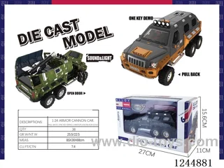 1:24 pull back alloy car W L/M 3 colours mixing