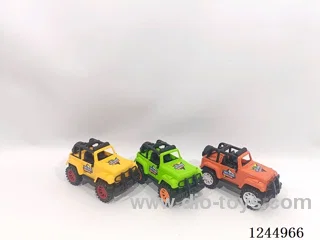 Wire-pulling jeep with lights 3 colors