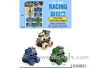 inertial stunt military car 4PCS