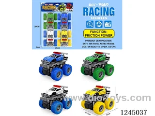 inertial stunt police car 4PCS