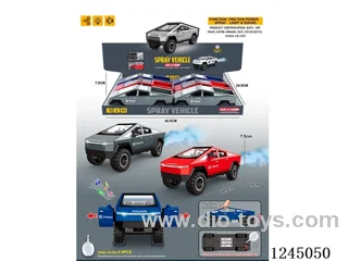 inertia/lights/music/openable door/spray/travelling car (+water bottle) 6PCS not included battery