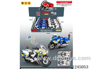 Inertia BMW Motorcycle Police Car/Lights/Music 3 kinds of music/3 buttons 8PCS included battery