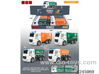 inertia/light/music/pushbutton/environmental protection vehicle 8PCS included battery