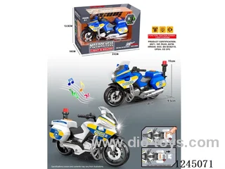 inertia BMW motorbike police car/light/music/3 pushbutton