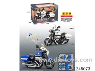inertia Harley motorbike police car/light/music/1 Buttons Included Battery