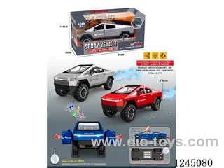 Inertia/lights/music/openable door/spray car (+ water bottle) Inclusive battery