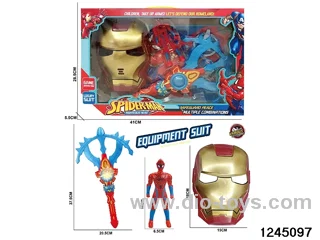 Heroes & ironman mask & weapon set
