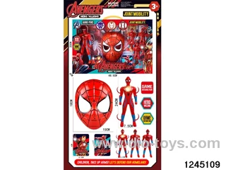 24cm & 3pcs 14cm spiderman & mask sets with card