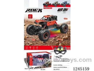 1:16 2WD RC Alloy Climbing Buggy with Lights Included Battery USB Red/Blue/Gold