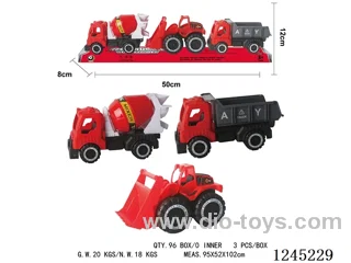 free wheel Fire Engine Vehicle (3PCS)