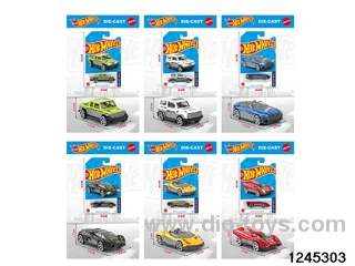 1:64 free wheel metal car (6 style random mix)
