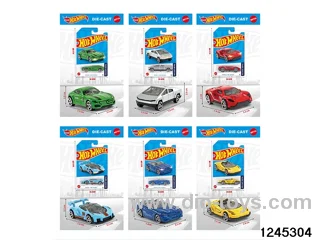 1:64 free wheel metal car (6 style random mix)