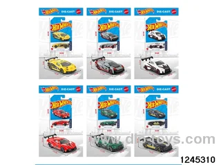 1:64 free wheel metal car (6 style random mix)