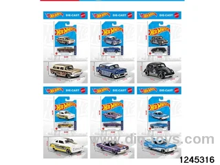 1:64 free wheel metal car (6 style random mix)