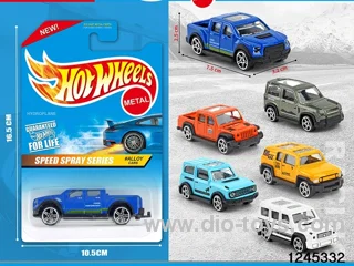 1:64 free wheel metal car (6 style random mix)