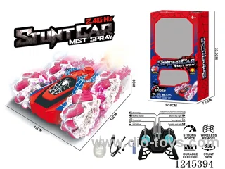 2.4G 10ch RC Spray stunt double-sided sidetracking car (included battery)