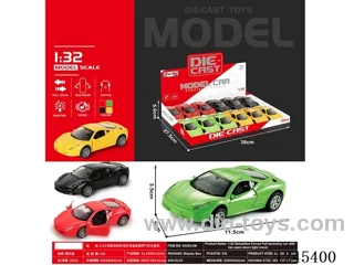 (GCC) 1:32 Ferrari pull back alloy car W L/M 12pcs/box included battery