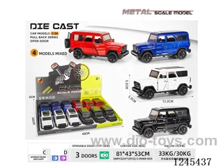 1:36 Triple Open Door Alloy pull back Wazoo Off-Road car (12pcs)