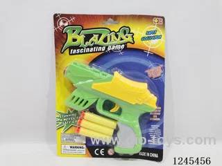 Pneumatic suction cup soft bullet gun
