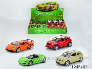 1:32 alloy pull back sports car, doors can be opened (12pcs)