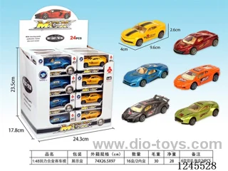 1:48 pull back alloy car racing car model(24pcs)
