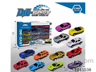 12pcs free wheel Alloy Small Car