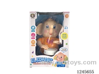 B/O Drumming Elephant W L/M not included battery 2 colors