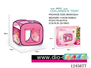 Square children's tent (6 balls)