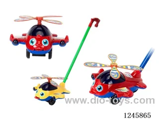 Push-Along Toy Plane (Yellow/Bright Red)
