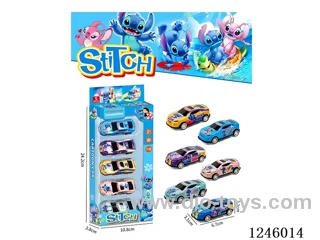 Stitch pull-back alloy car 5 PCS