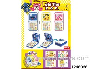 Stitch/ Pikachu/Strawberry Bear folding mobile phone W L/M/recording 3 mixed.