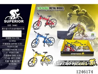 1:10 Alloy Mountain Bike 12PCS, 3 Colours Mixed-free wheel
