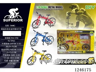 1:10 Alloy Mountain Bike, 3 Colours Mixed-free wheel