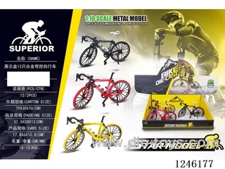 1:10 Alloy Mountain Bike 12PCS, 3 Colours Mixed-free wheel