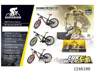 1:10 Alloy Mountain Bike 12PCS, 3 Colours Mixed-free wheel